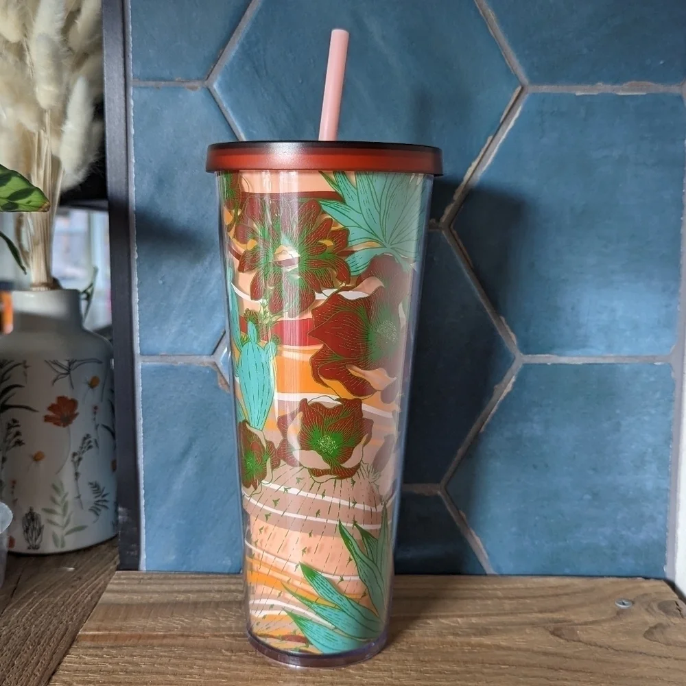Starbucks Terracotta Desert Cactus Succulent Venti Tumbler Summer 2019 24oz RARE